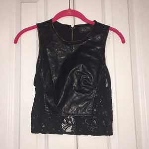 Astr lace crop top.